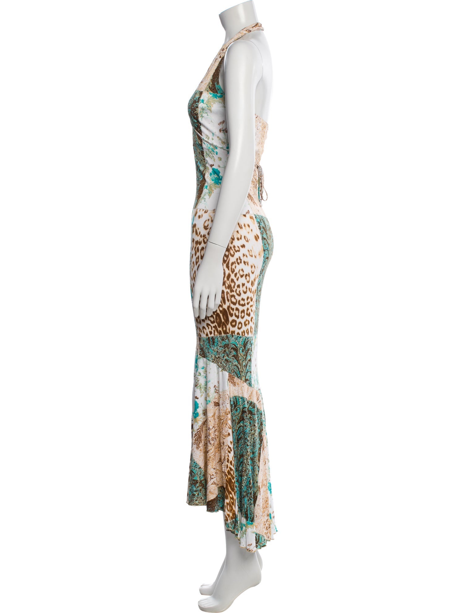 Class Roberto Cavalli Floral Print Long Dress