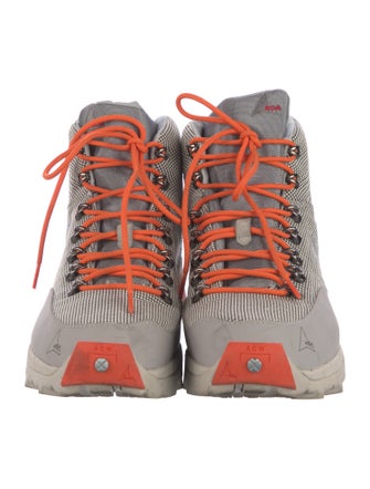 ROA Leather Polka Dot Print Hiking Boots