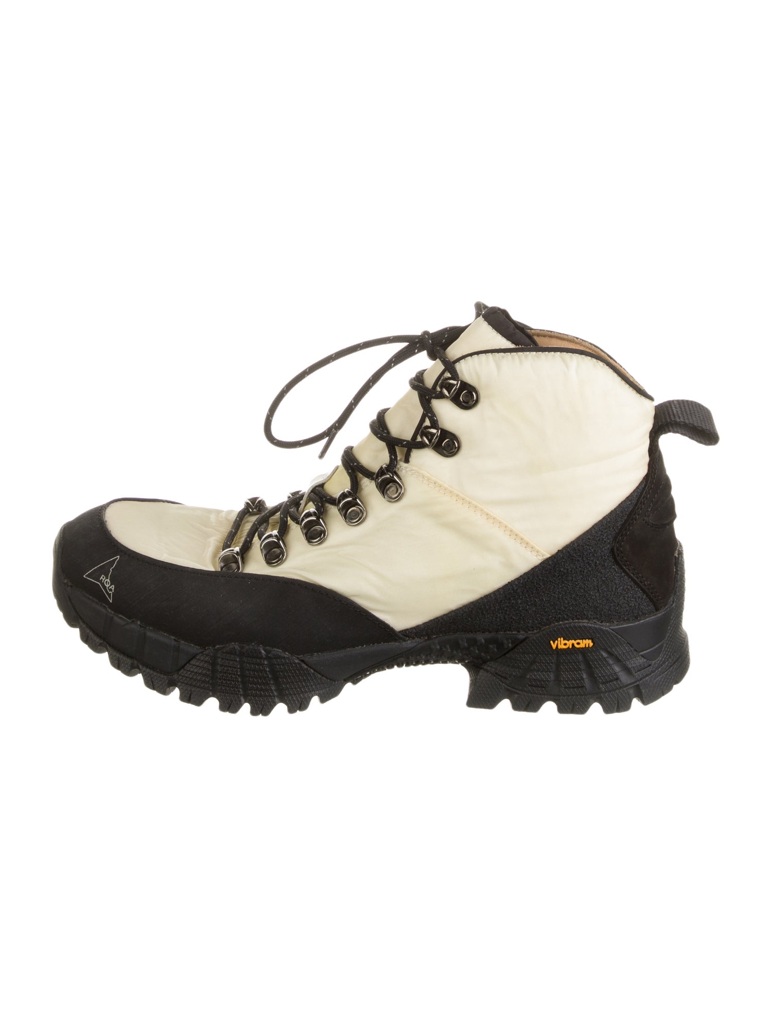 ROA Leather Colorblock Pattern Hiking Boots