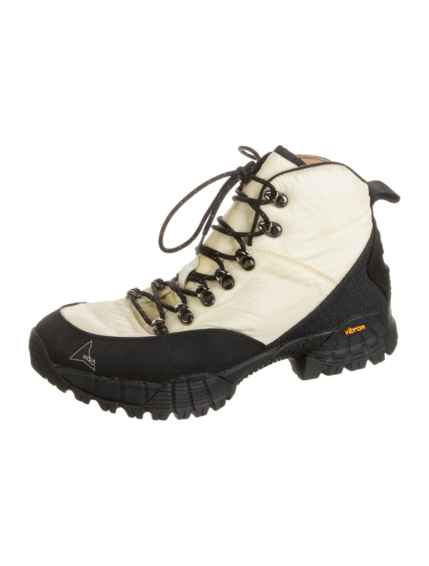 ROA Leather Colorblock Pattern Hiking Boots