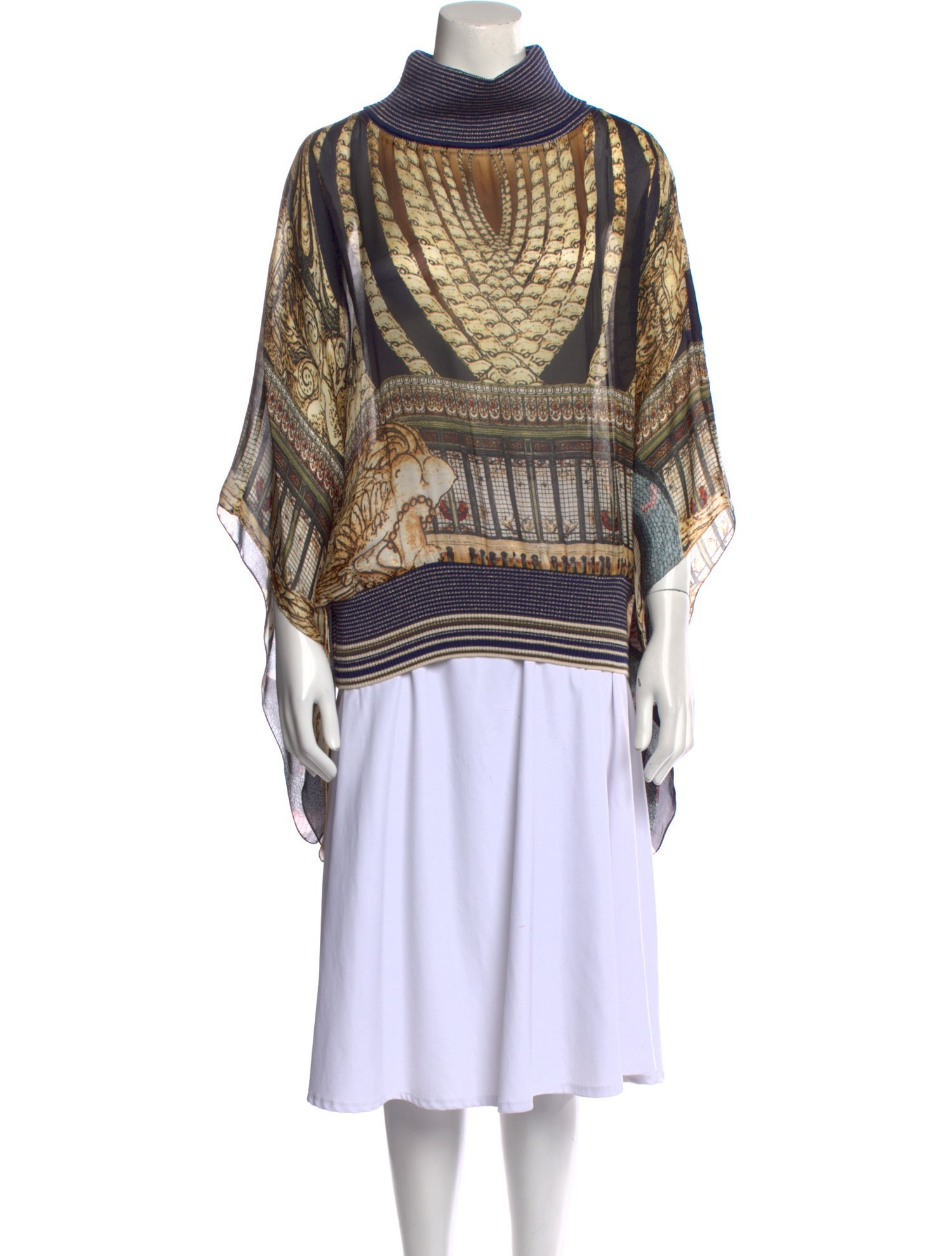 Roberto Cavalli Class Silk Printed Tunic