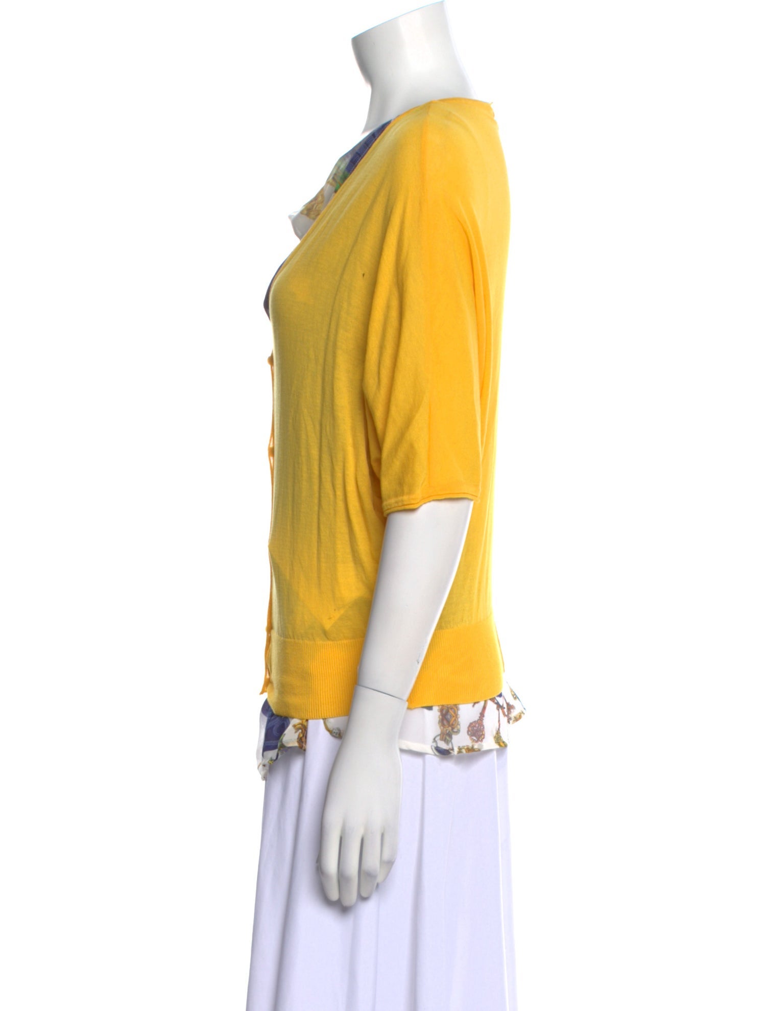 Roberto Cavalli Class Cowl Neck Three-Quarter Sleeve Top