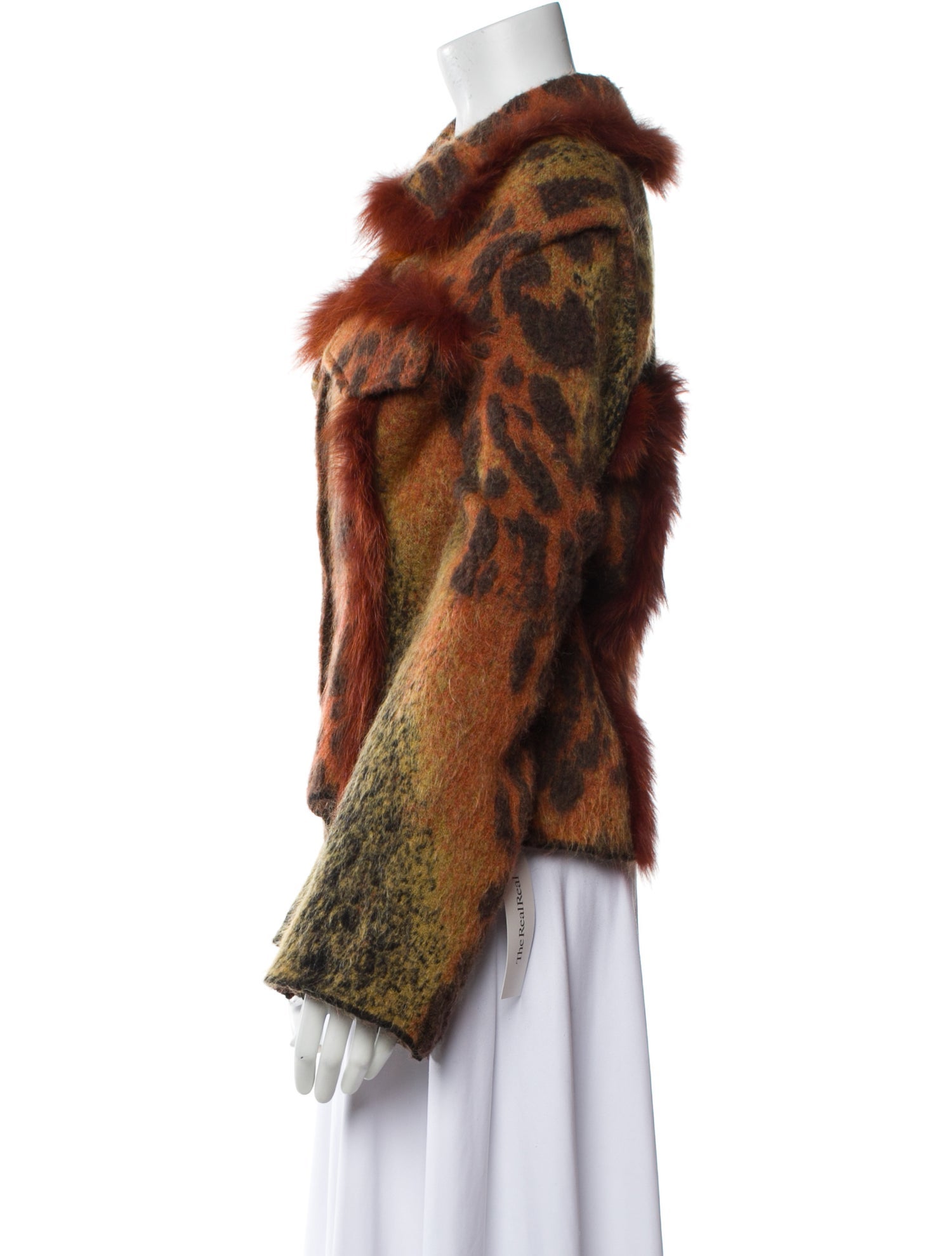 Roberto Cavalli Class Vintage 2000's Faux Fur Jacket