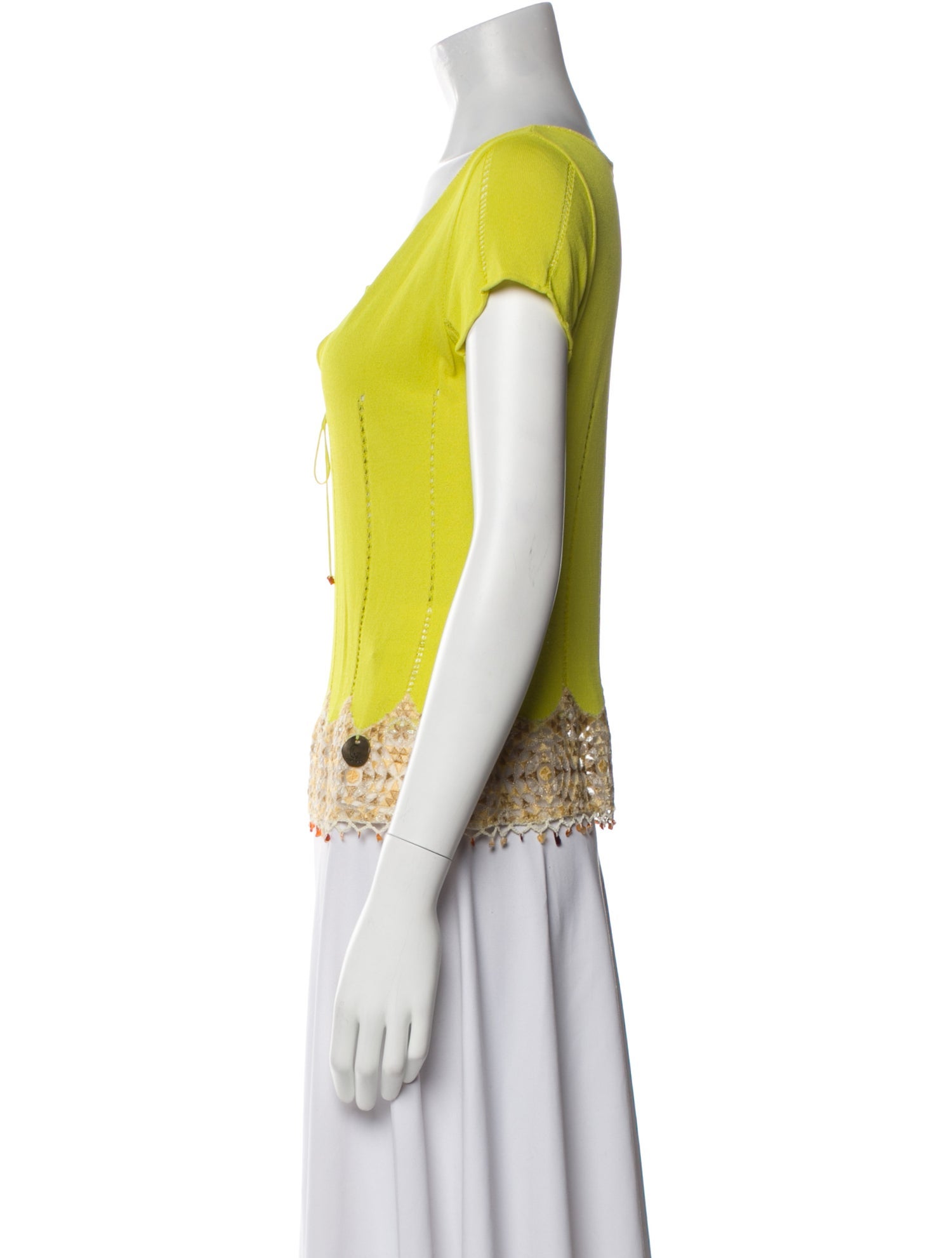 Class Roberto Cavalli V-Neck Short Sleeve Blouse