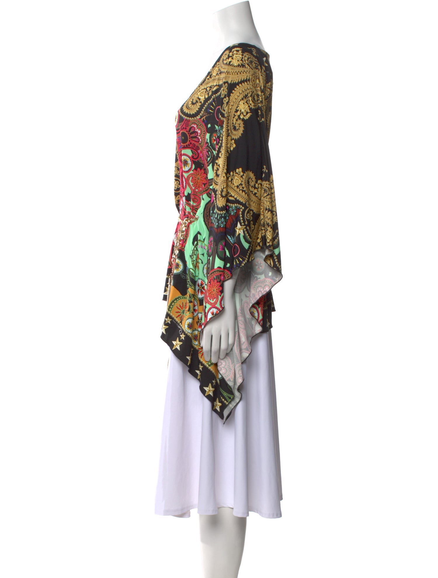 Roberto Cavalli Class Printed V-Neck Blouse