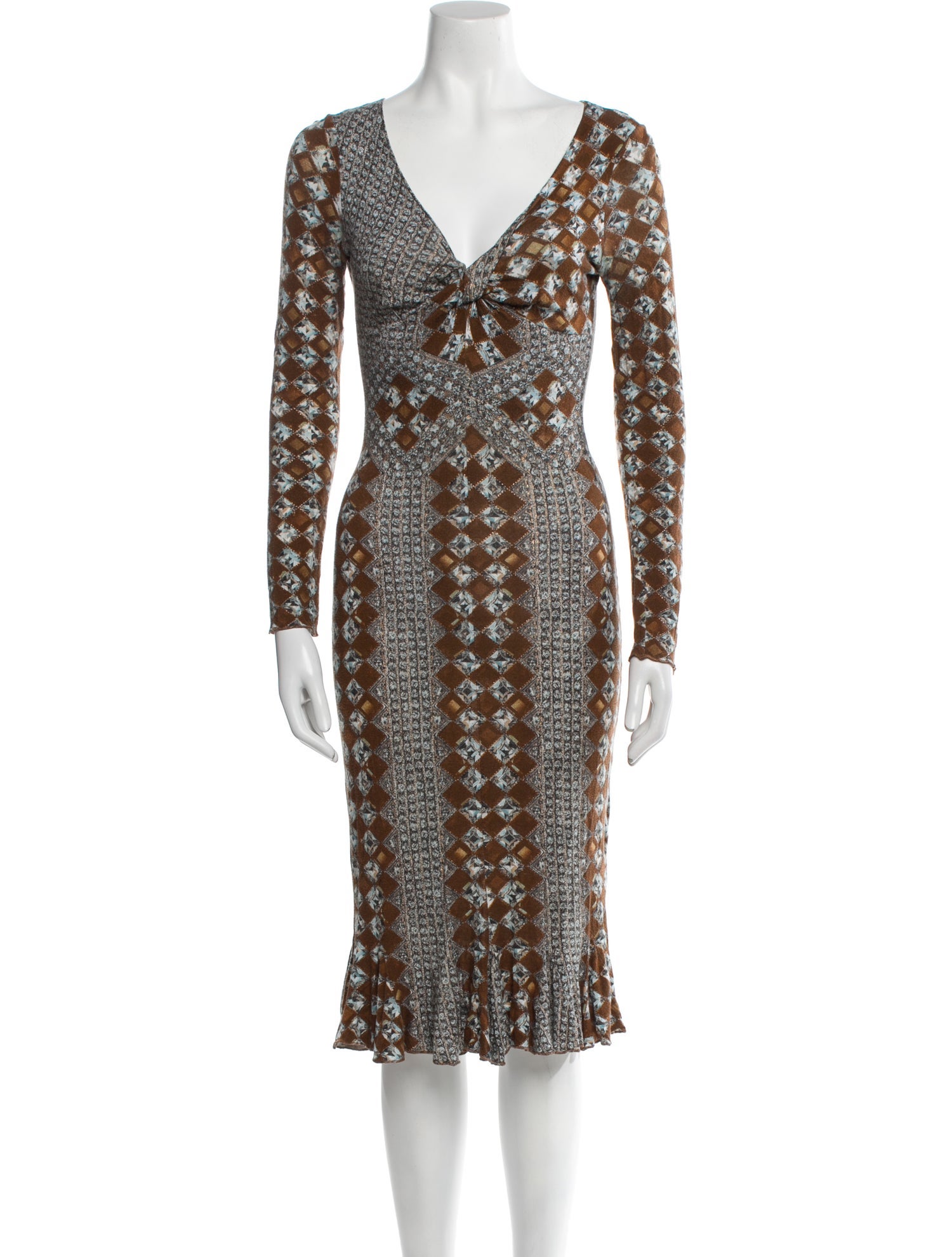 Roberto Cavalli Class Printed Midi Length Dress