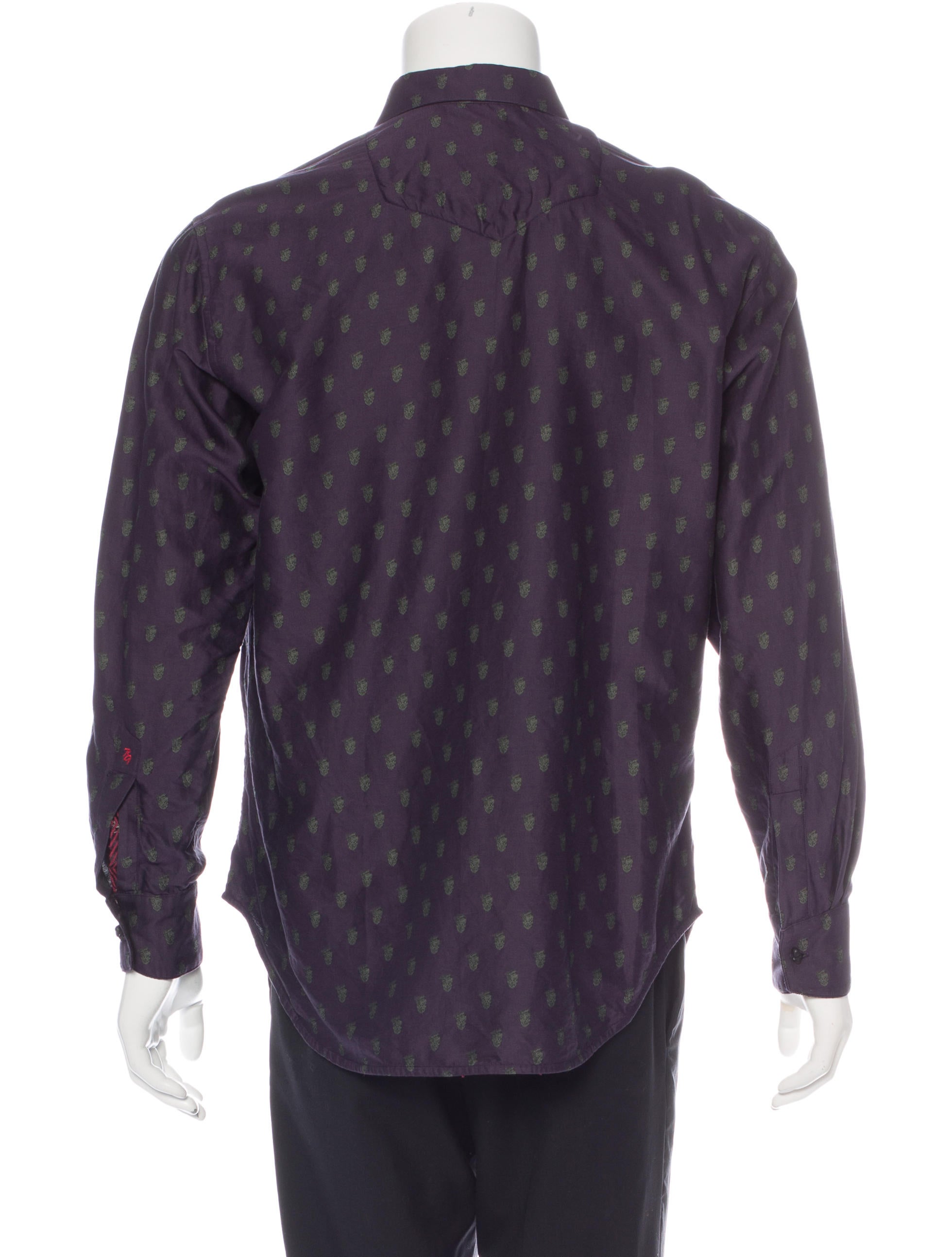 embroidered skull shirt