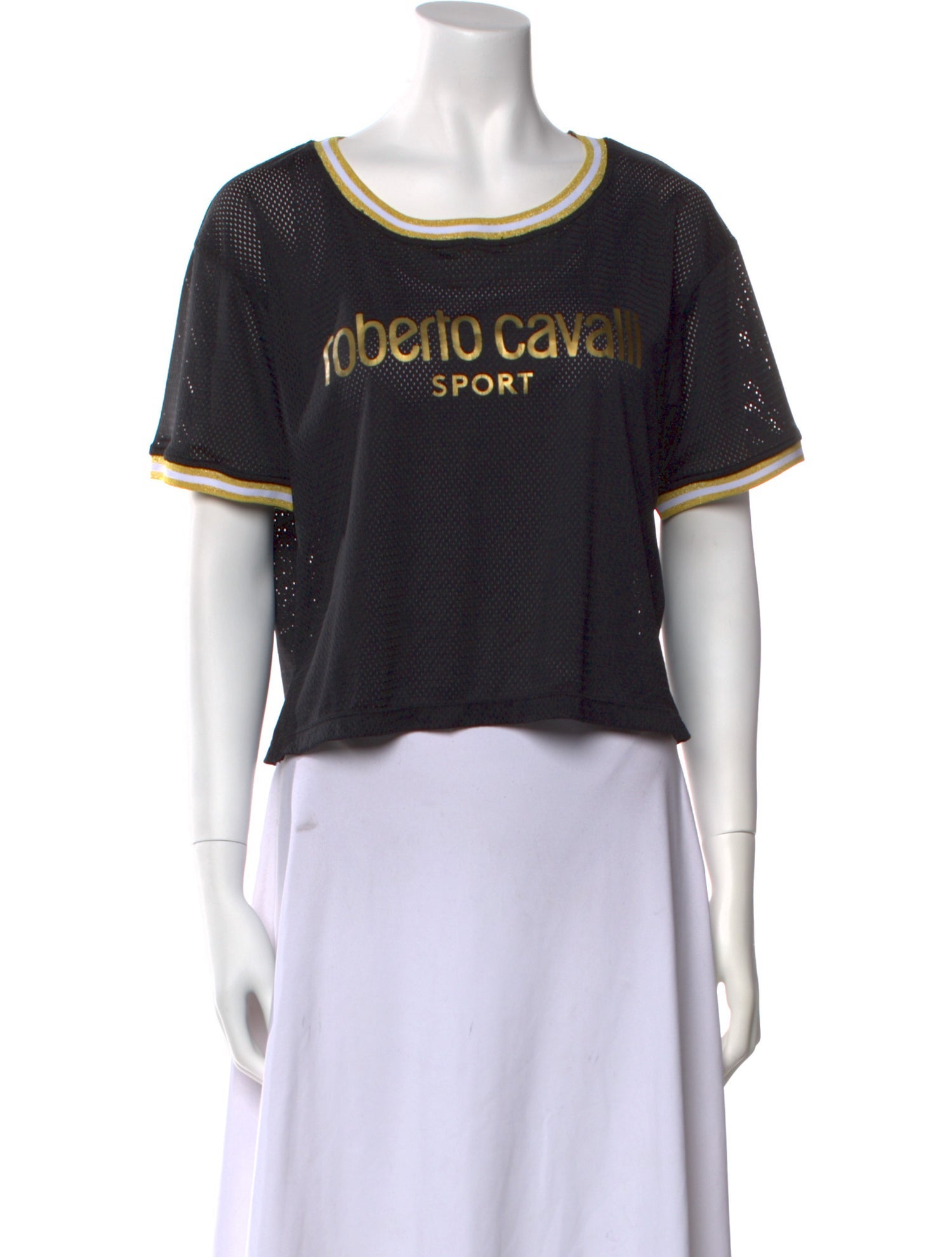 Roberto Cavalli Sport Graphic Print Scoop Neck T-Shirt