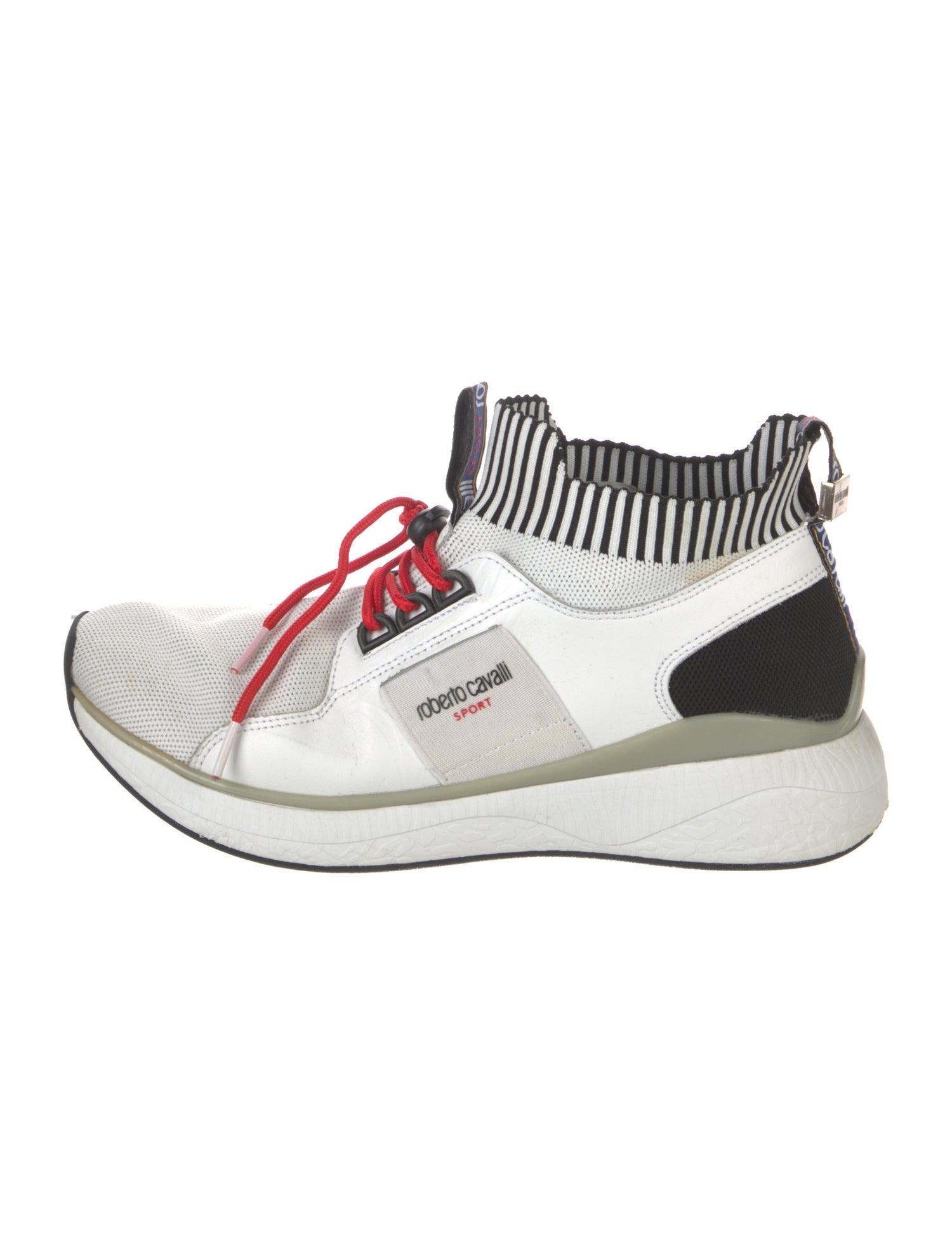 Roberto Cavalli Sport Leather Sock Sneakers