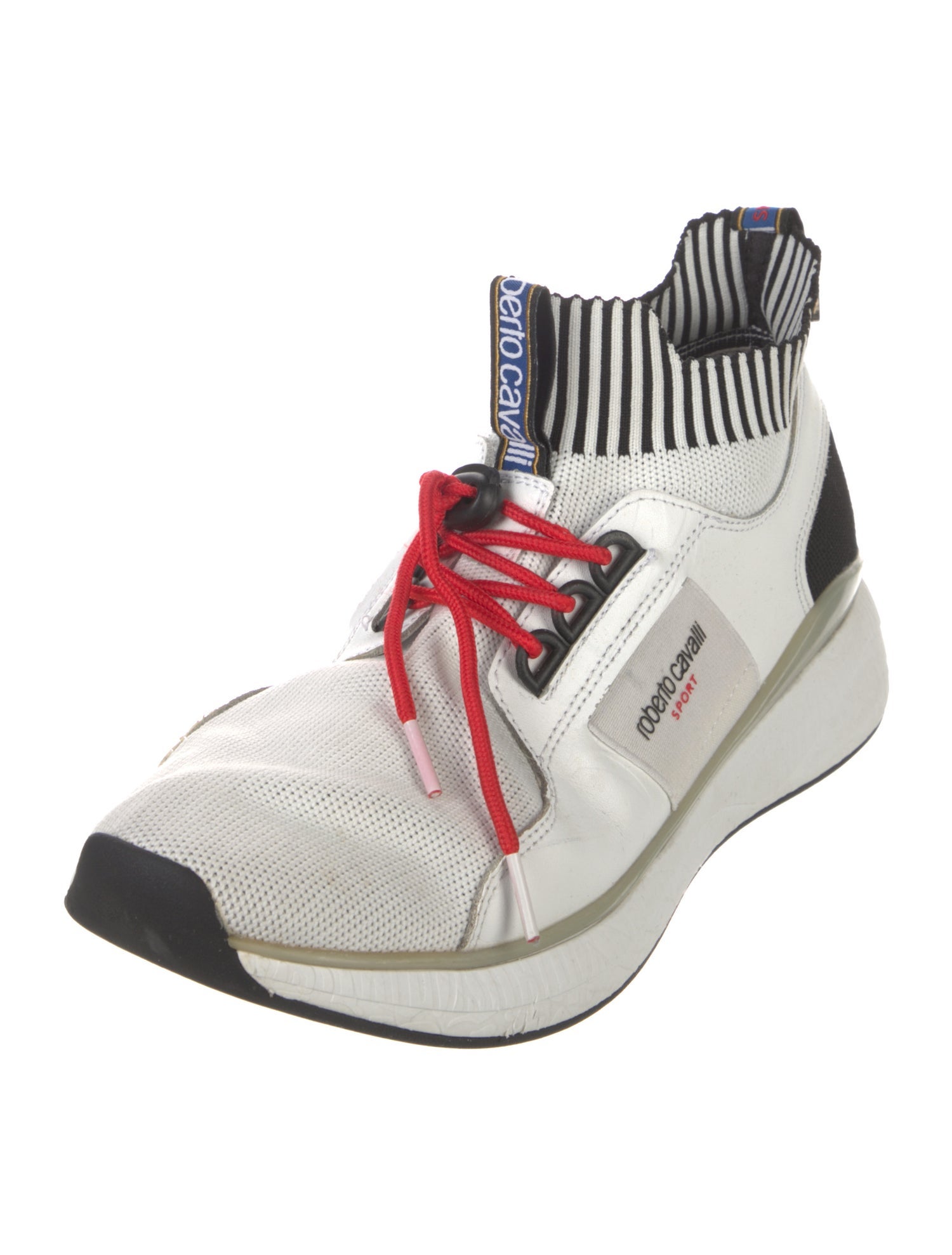 Roberto Cavalli Sport Leather Sock Sneakers