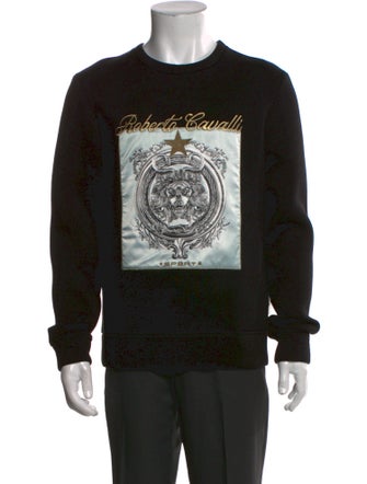 Roberto Cavalli Sport Graphic Print Crew Neck Sweatshirt
