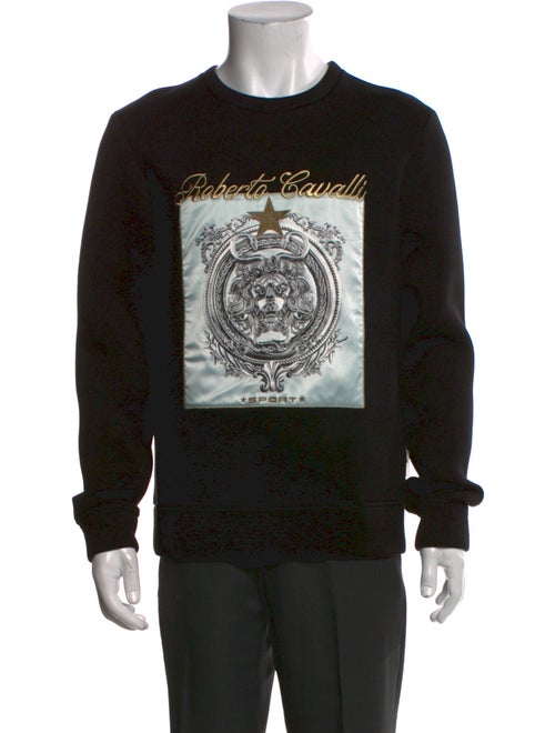 Roberto Cavalli Sport Graphic Print Crew Neck Sweatshirt