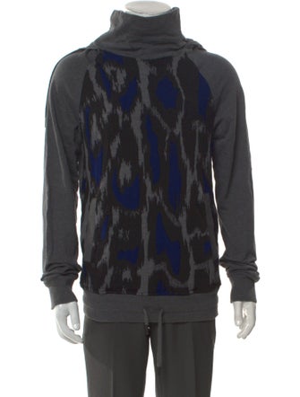 Roberto Cavalli Sport Printed Cowl Neck Hoodie