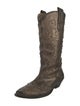Roberto Cavalli Angels Leather Crystal Embellishments Western Boots