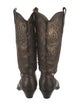 Roberto Cavalli Angels Leather Crystal Embellishments Western Boots