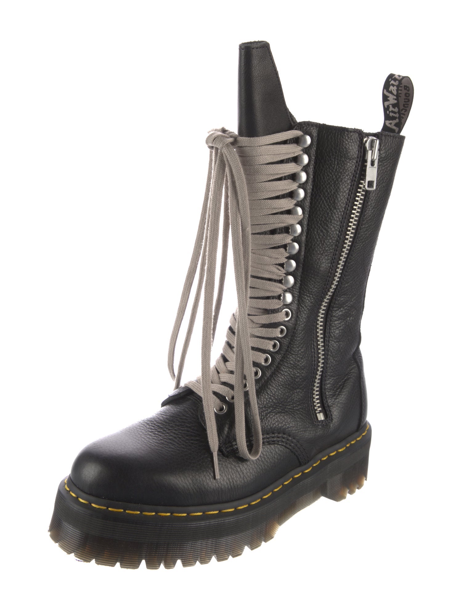 Rick Owens x Dr. Martens Leather Combat Boots