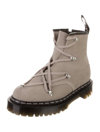 Rick Owens x Dr. Martens Suede Combat Boots