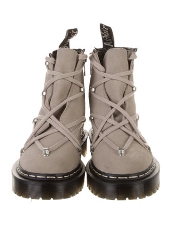 Rick Owens x Dr. Martens Suede Combat Boots