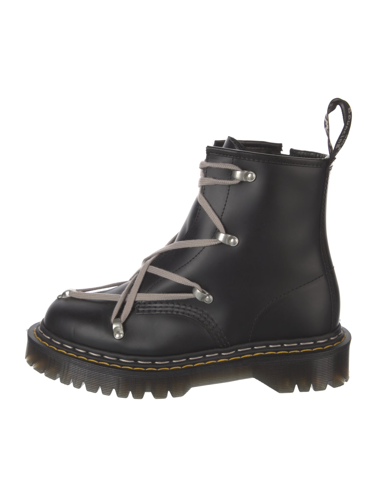 Rick Owens x Dr. Martens Leather Combat Boots