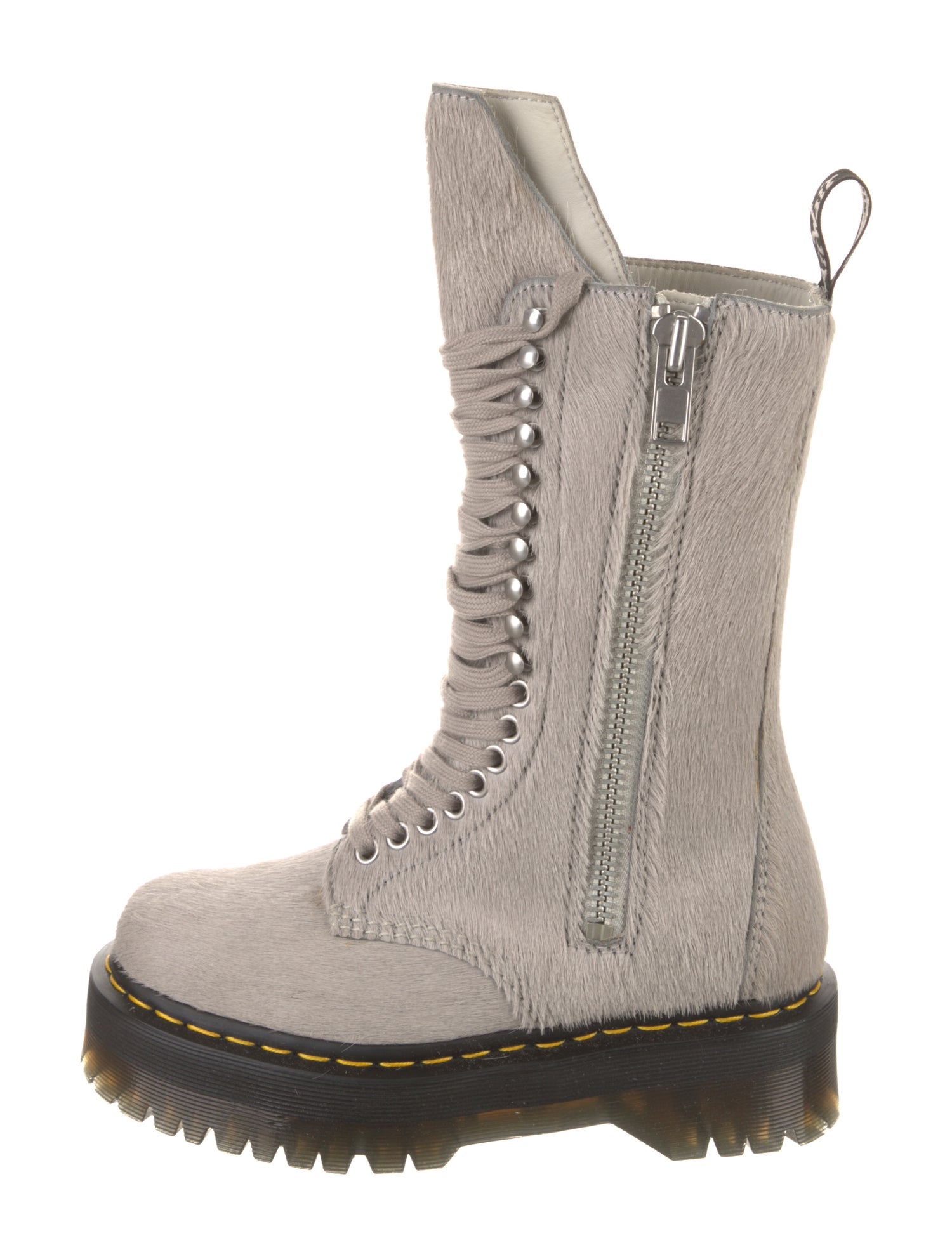 Rick Owens x Dr. Martens Ponyhair Combat Boots