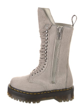 Rick Owens x Dr. Martens Ponyhair Combat Boots