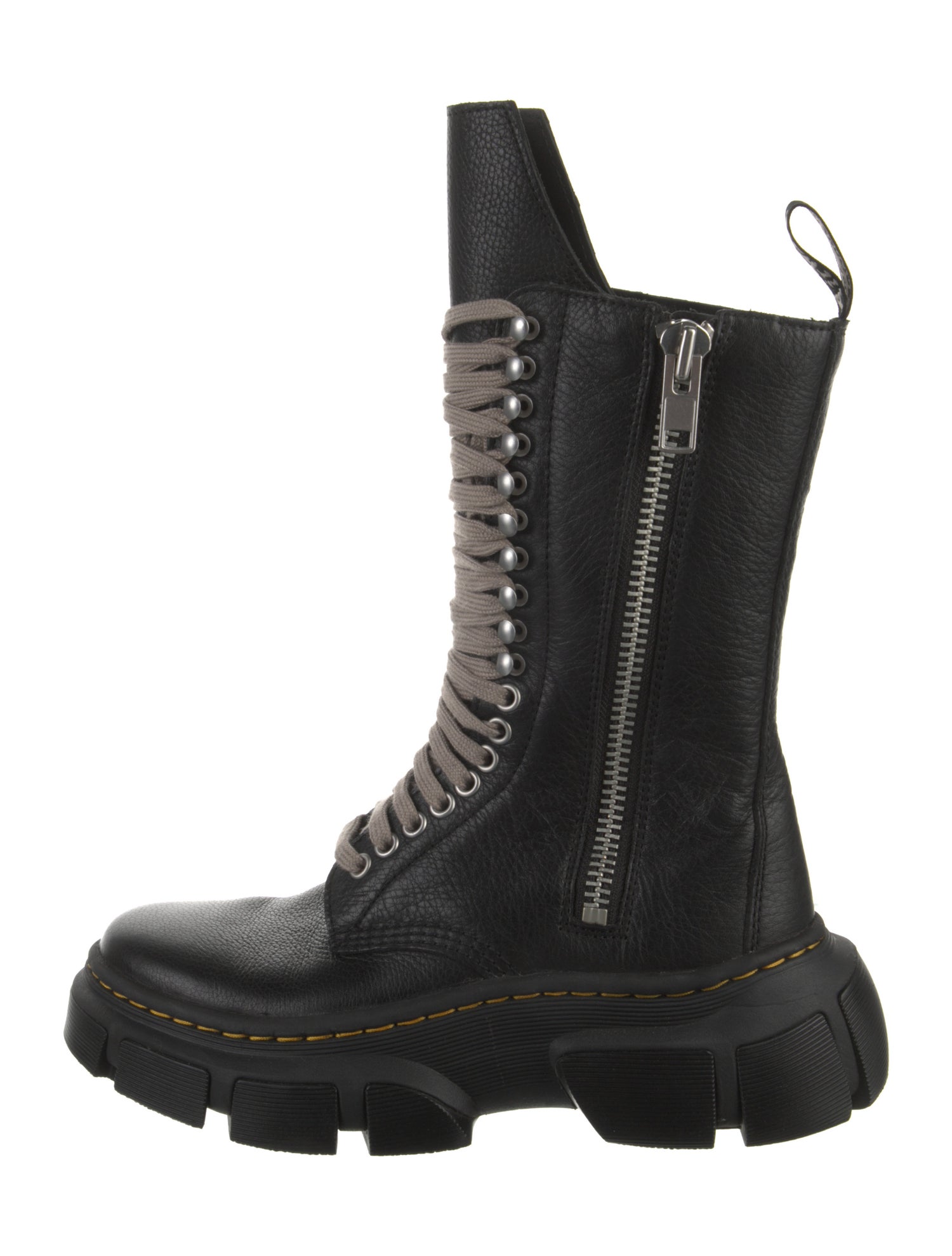 Rick Owens x Dr. Martens Leather Combat Boots