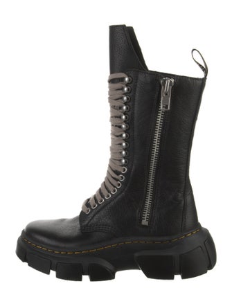 Rick Owens x Dr. Martens Leather Combat Boots