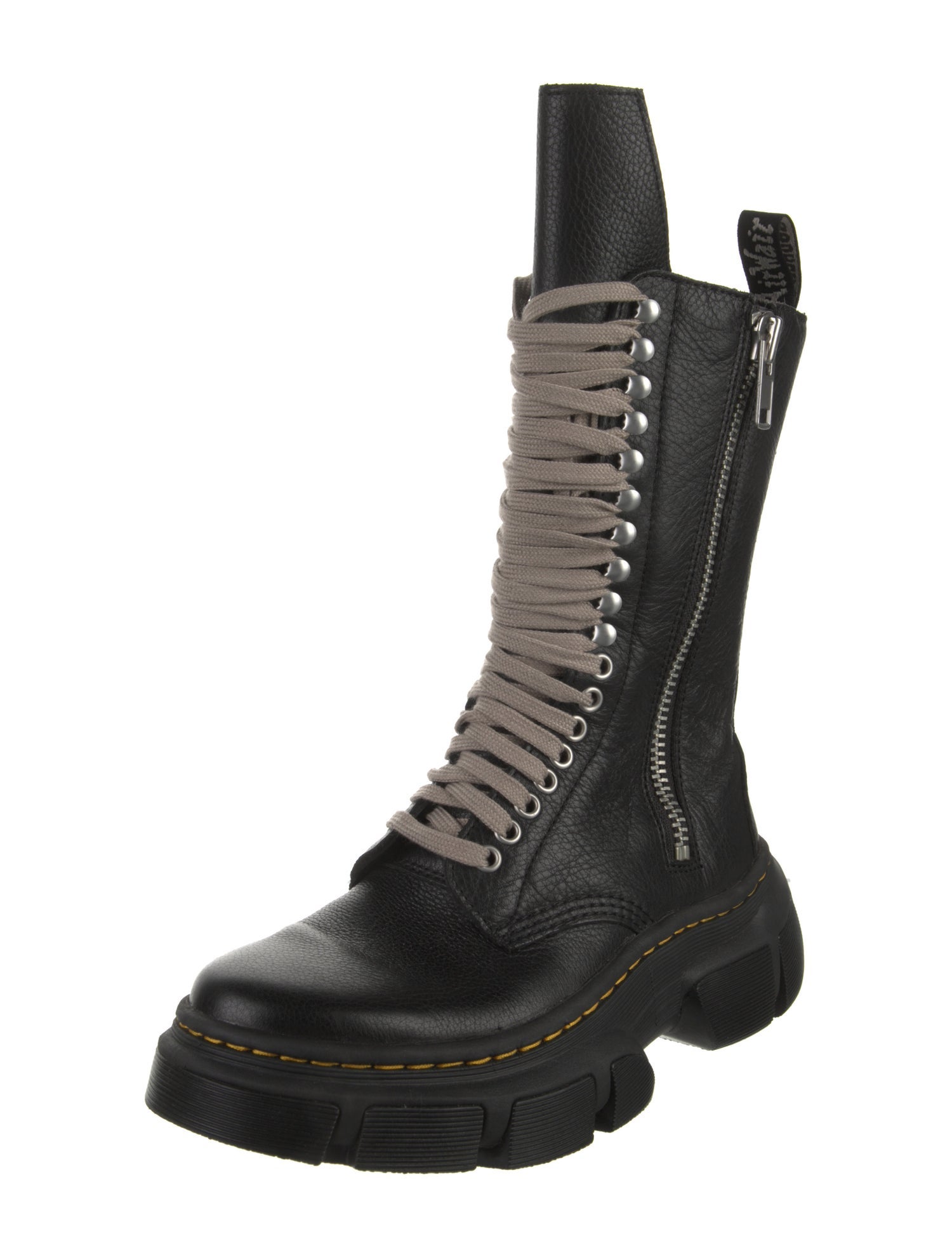 Rick Owens x Dr. Martens Leather Combat Boots