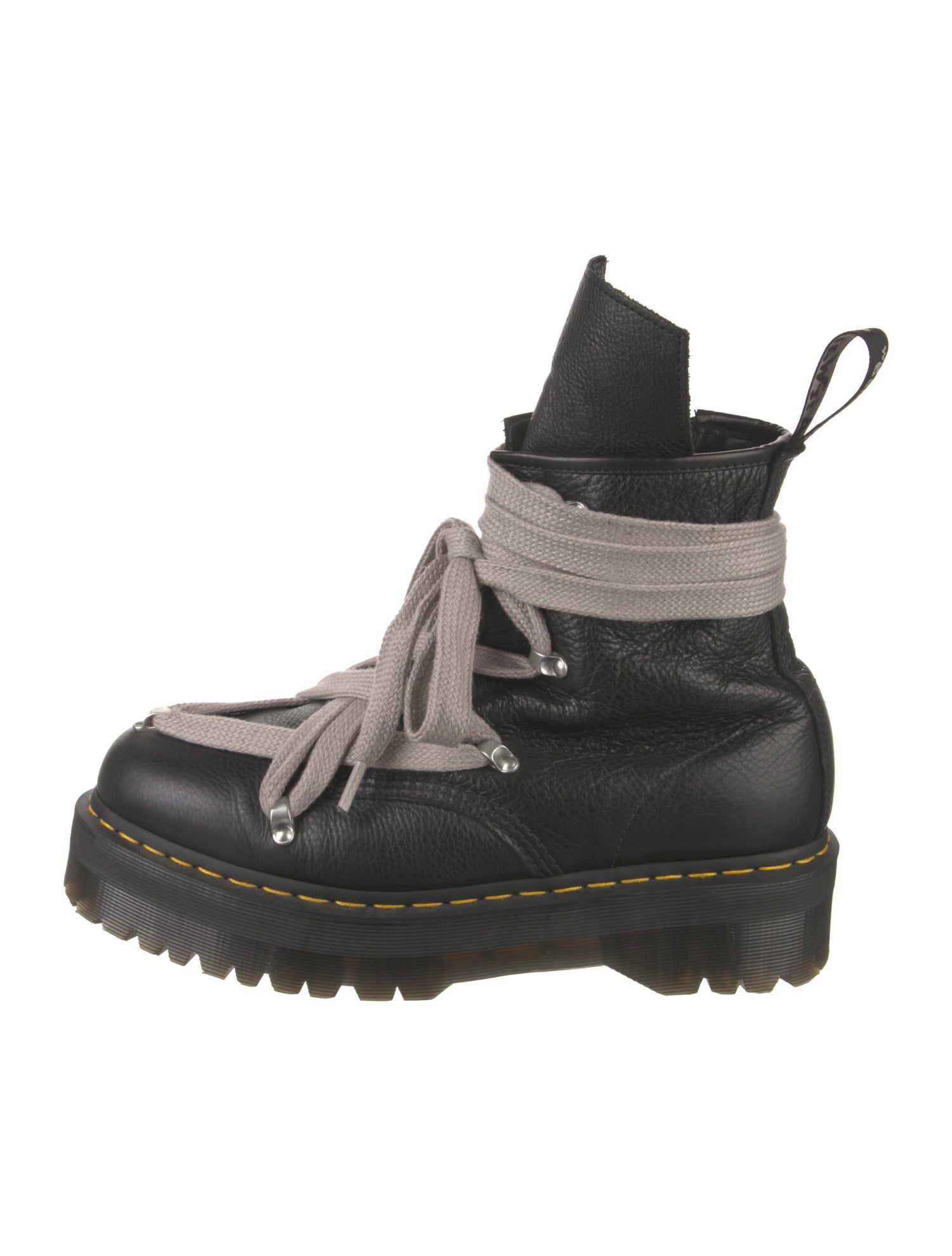 Rick Owens x Dr. Martens Leather Combat Boots