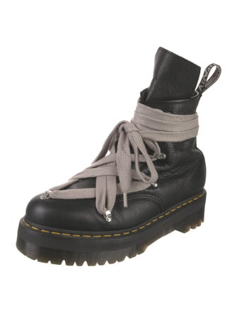 Rick Owens x Dr. Martens Leather Combat Boots