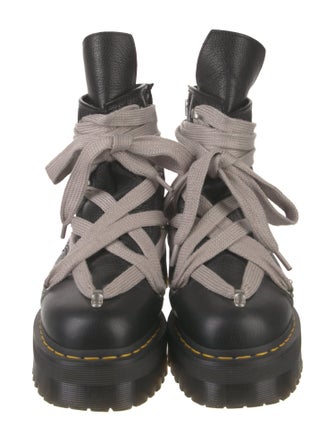 Rick Owens x Dr. Martens Leather Combat Boots