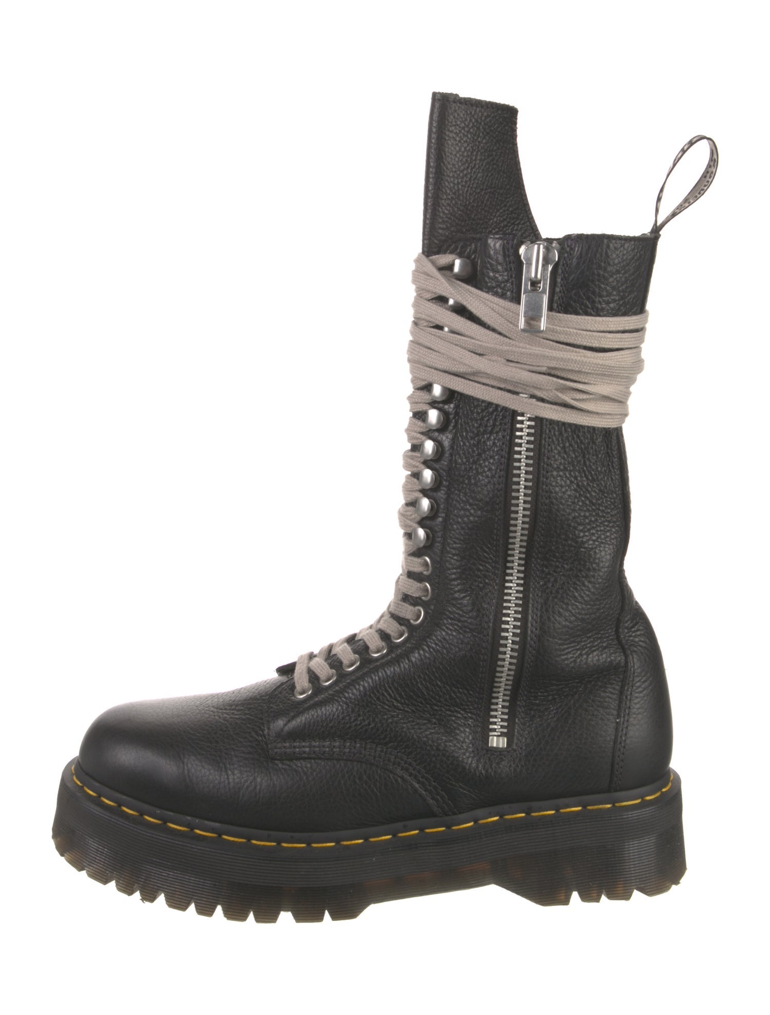 Rick Owens x Dr. Martens Leather Combat Boots