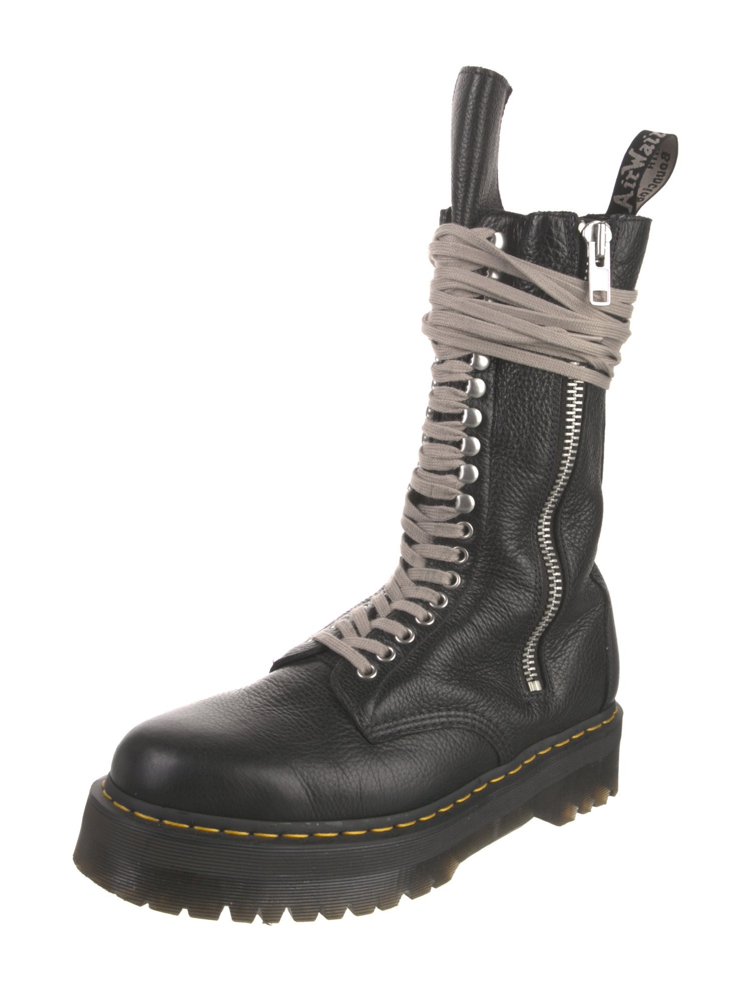 Rick Owens x Dr. Martens Leather Combat Boots