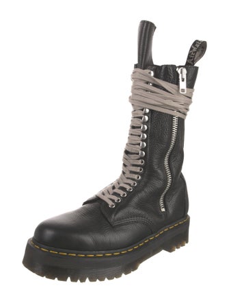 Rick Owens x Dr. Martens Leather Combat Boots