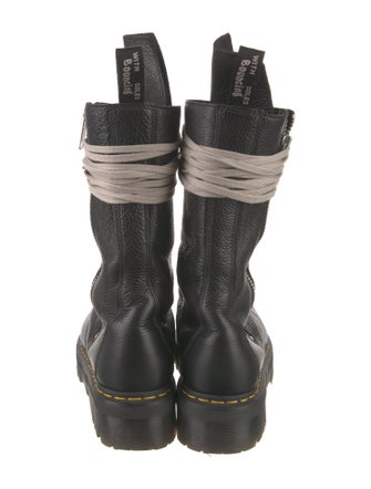 Rick Owens x Dr. Martens Leather Combat Boots
