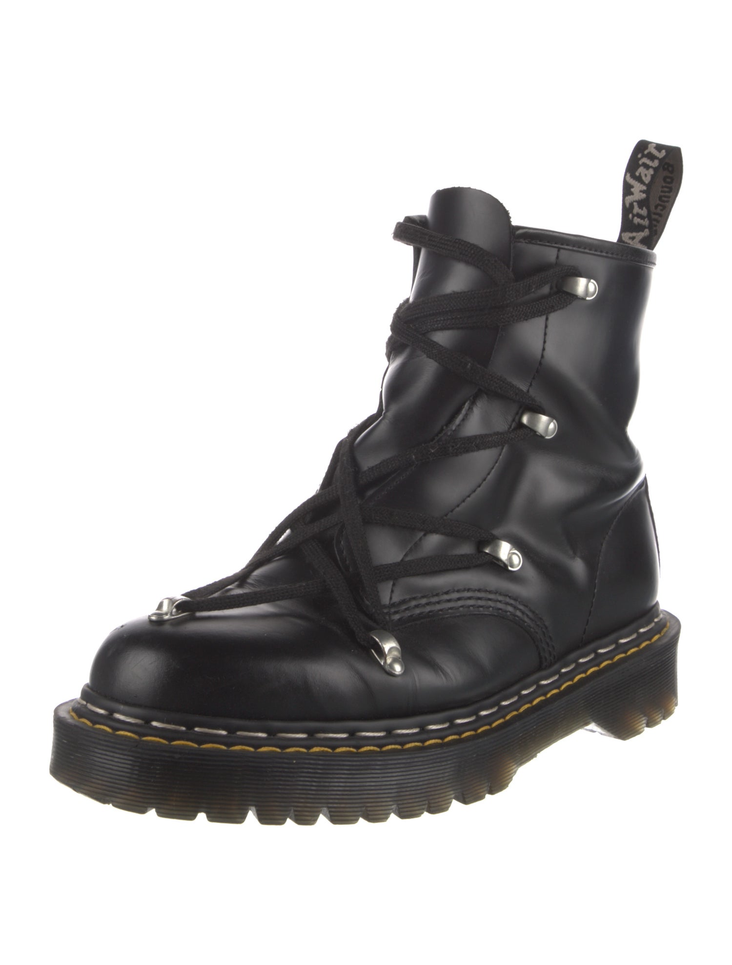 Rick Owens x Dr. Martens Leather Combat Boots