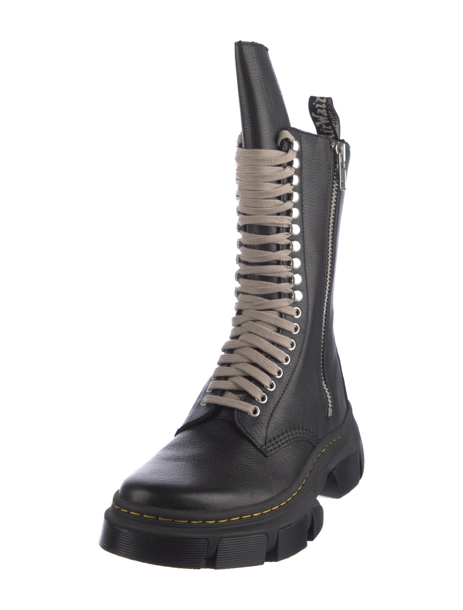 Rick Owens x Dr. Martens Leather Combat Boots