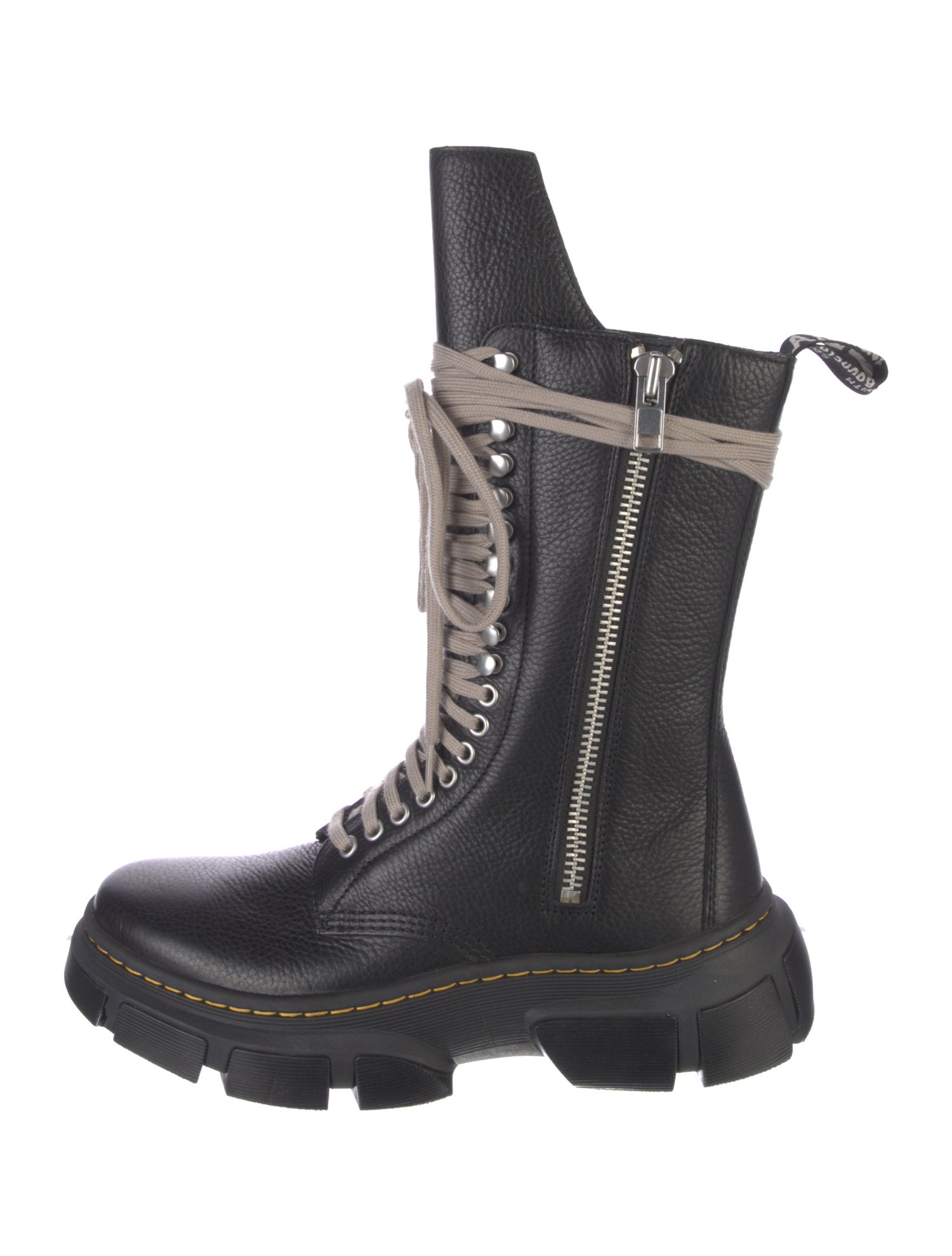 Rick Owens x Dr. Martens Leather Combat Boots
