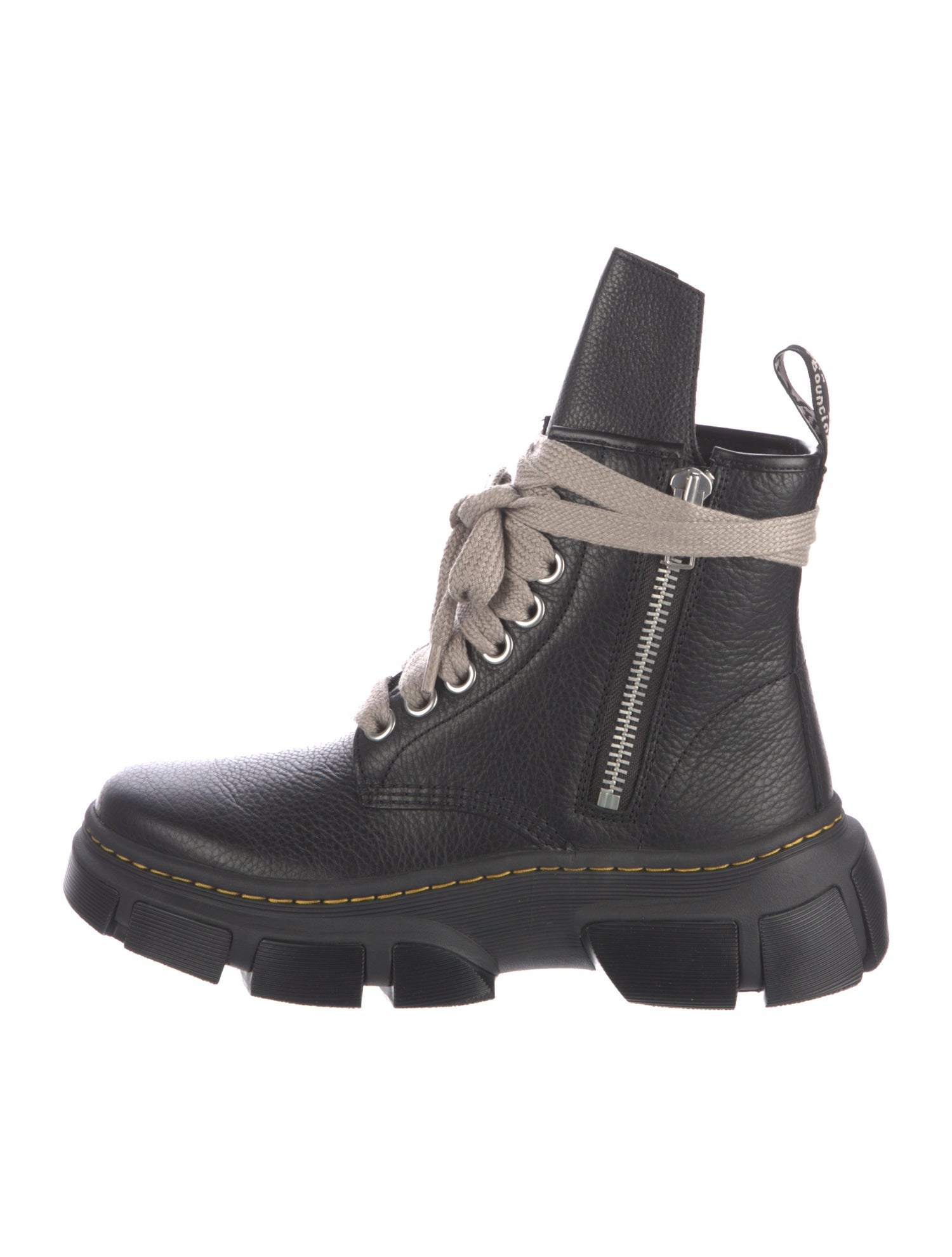 Rick Owens x Dr. Martens Leather Combat Boots w/ Tags