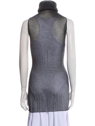 A. ROEGE HOVE Houndstooth Print Turtleneck Tunic