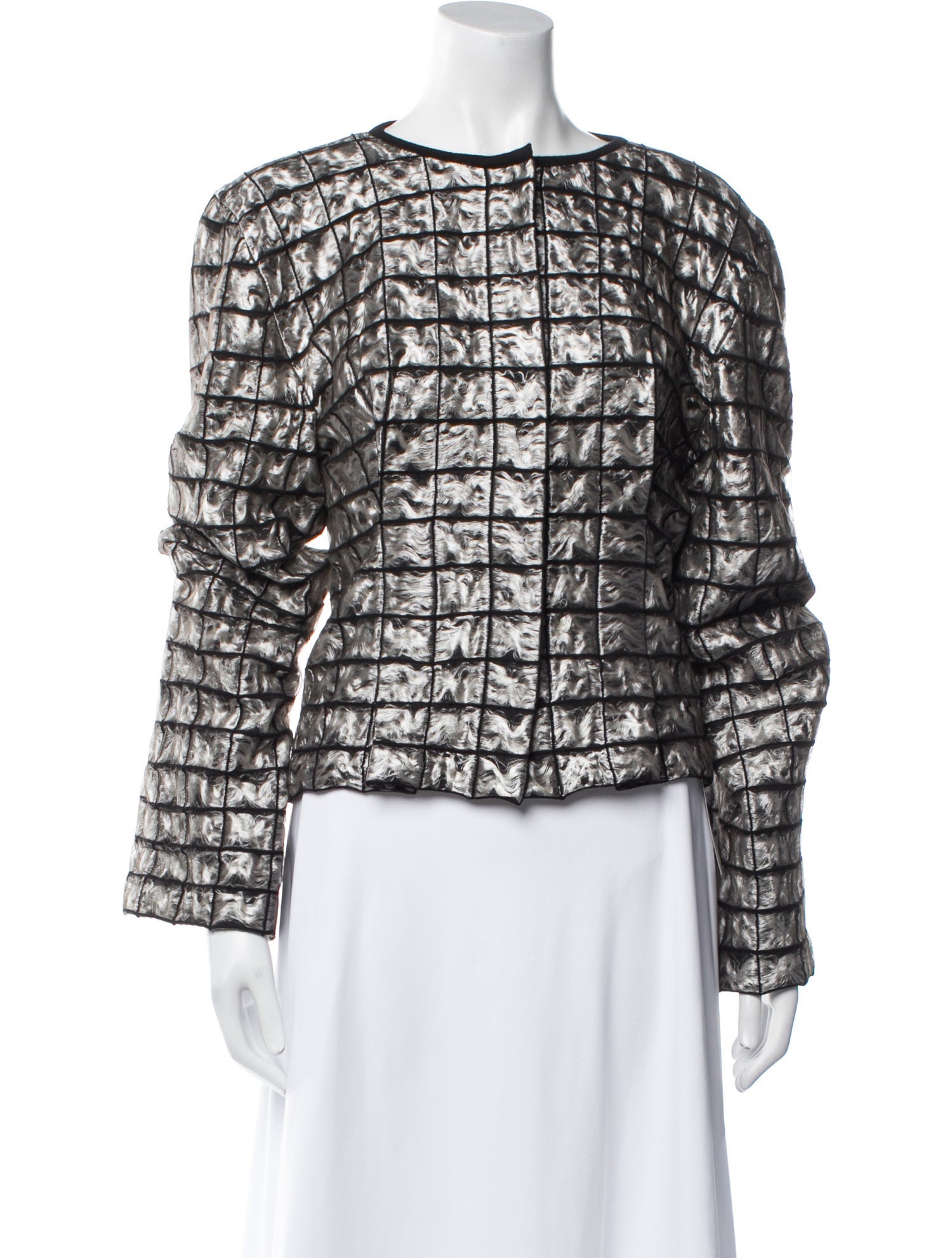 A. ROEGE HOVE Merino Wool Tweed Pattern Evening Jacket