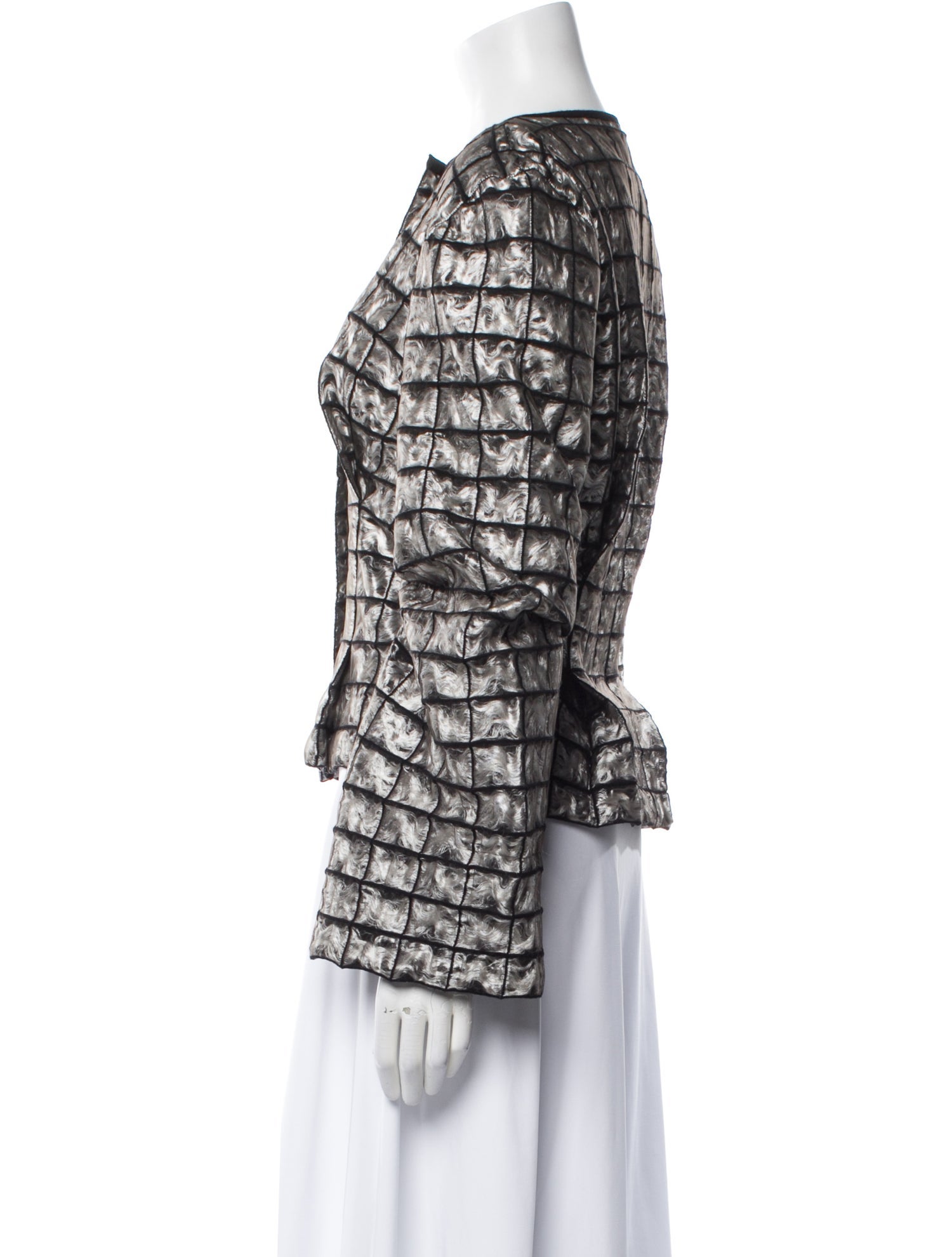 A. ROEGE HOVE Merino Wool Tweed Pattern Evening Jacket