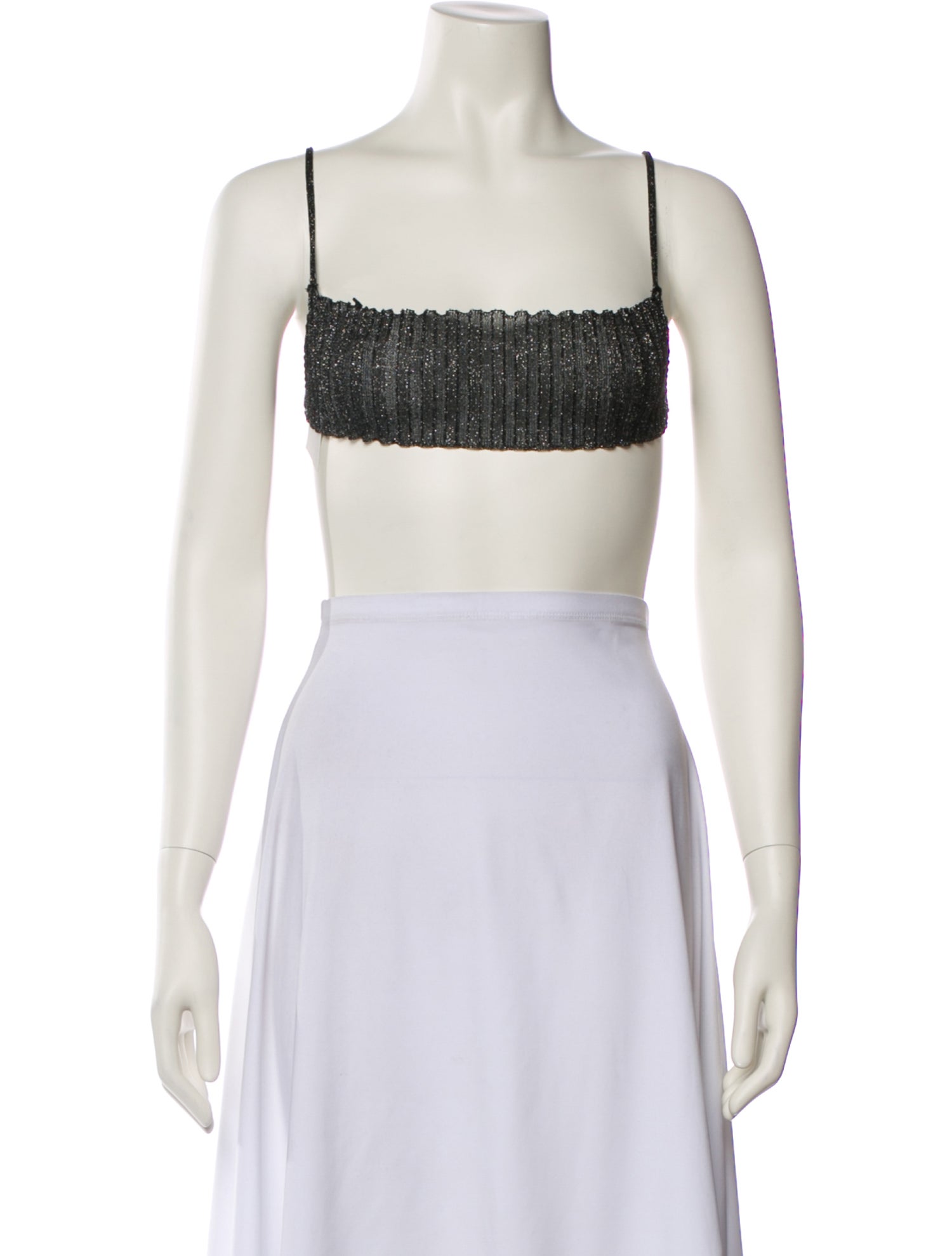 A. ROEGE HOVE Square Neckline Sleeveless Crop Top