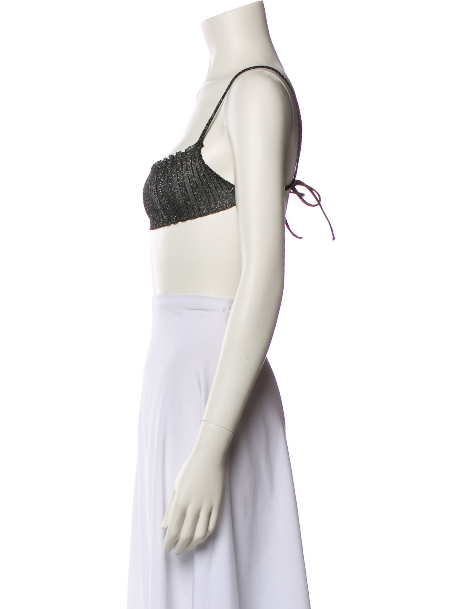 A. ROEGE HOVE Square Neckline Sleeveless Crop Top
