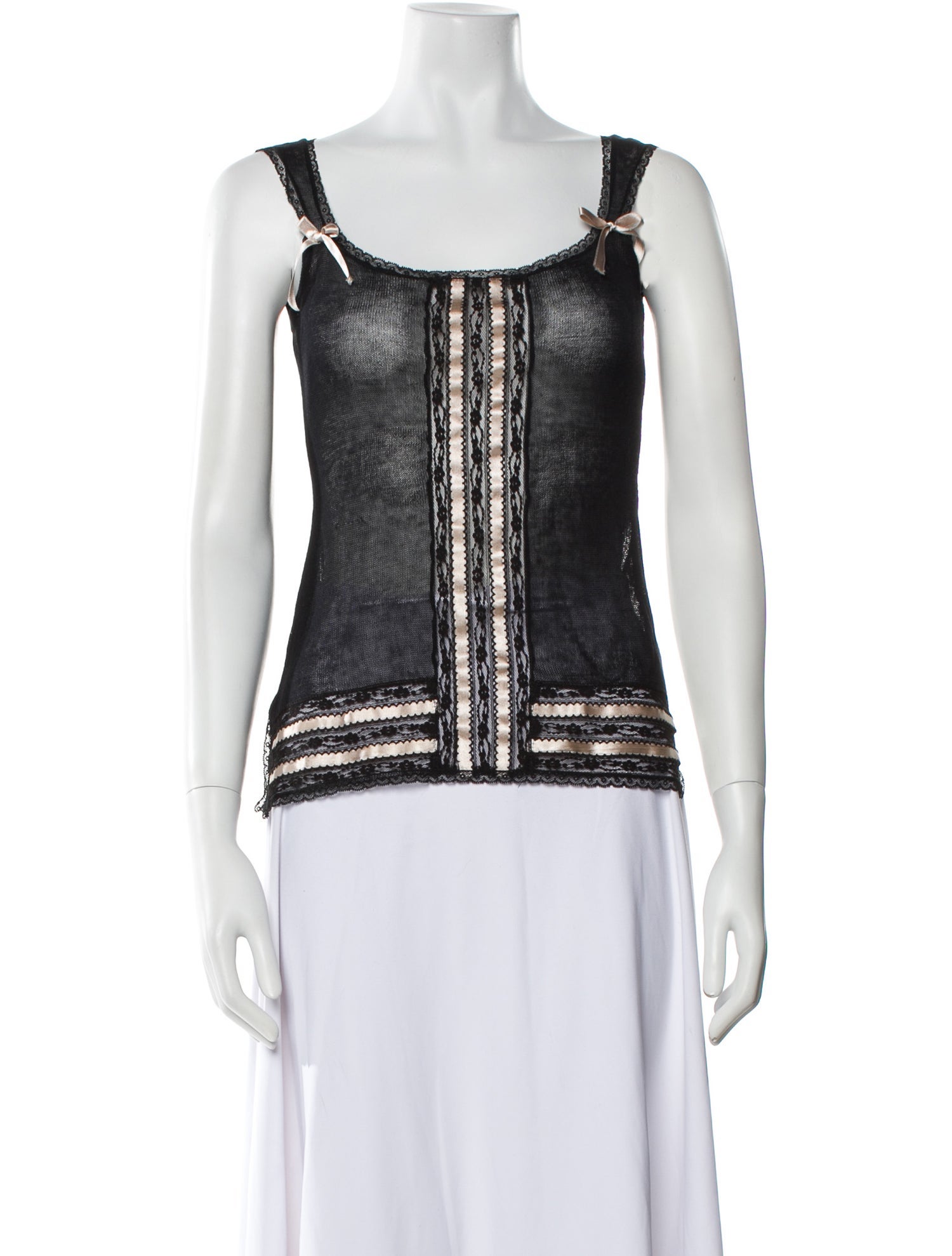 James Coviello X Anna Sui Square Neckline Sleeveless Top