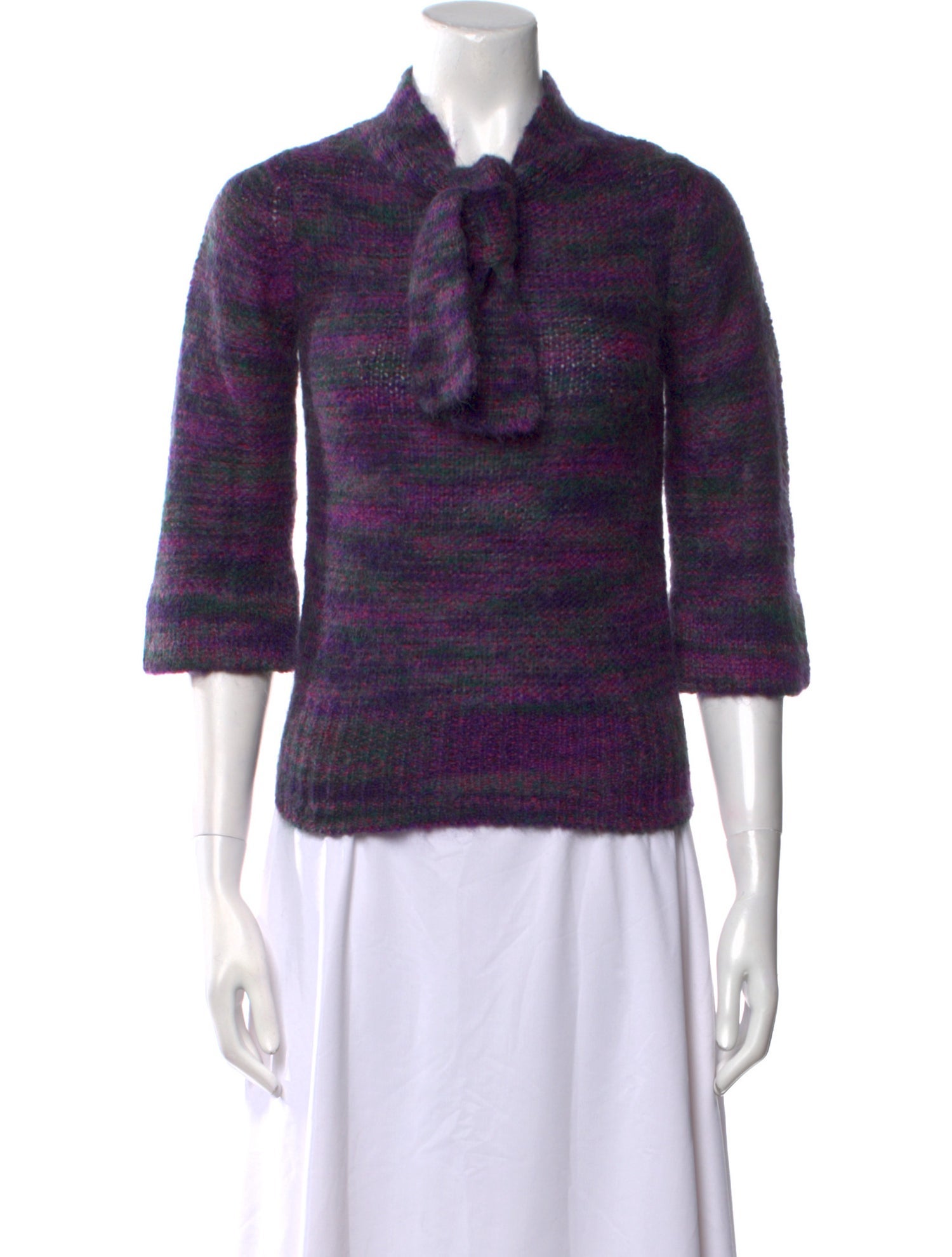 James Coviello X Anna Sui Merino Wool Printed Sweater w/ Tags