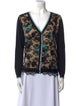 James Coviello X Anna Sui Printed V-Neck Sweater