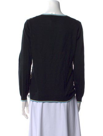 James Coviello X Anna Sui Printed V-Neck Sweater