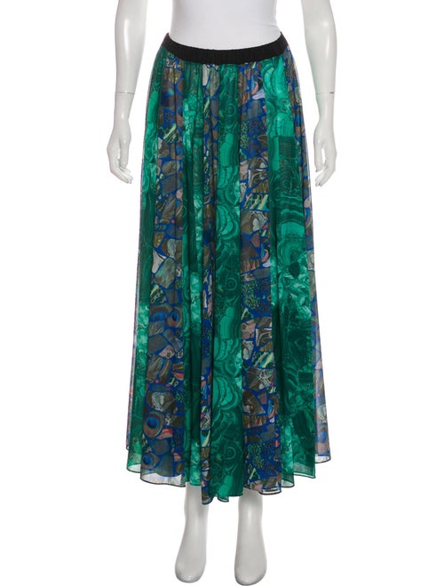 Romance Was Born Printed Midi Skirt w/ Tags Green