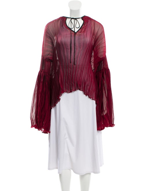 Romance Was Born Tie Neck Long Sleeve Blouse w/ Ta